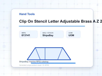 Clip On Stencil Letter Adjustable Brass A Z 20 Mm 26’S - Hand Tools - IMPA 613141