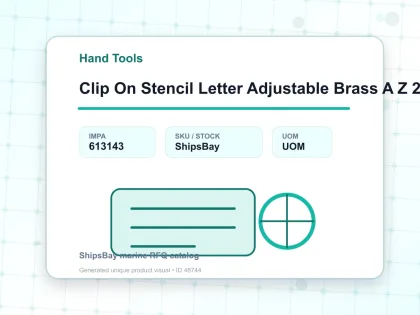 Clip On Stencil Letter Adjustable Brass A Z 25 Mm 26’S - Hand Tools - IMPA 613143