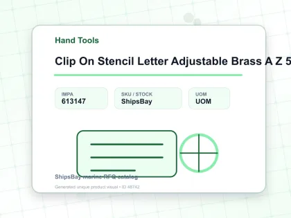 Clip On Stencil Letter Adjustable Brass A Z 50 Mm 26’S - Hand Tools - IMPA 613147
