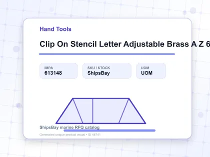 Clip On Stencil Letter Adjustable Brass A Z 60 Mm 26’S - Hand Tools - IMPA 613148