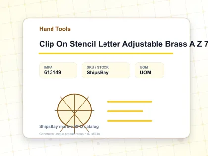 Clip On Stencil Letter Adjustable Brass A Z 75 Mm 26’S - Hand Tools - IMPA 613149