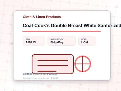 Coat Cook’s Double Breast White Sanforized Size Ll - Cloth & Linen Products - IMPA 150413