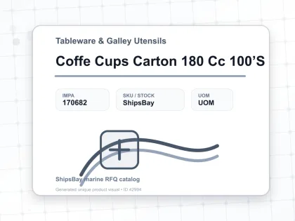 Coffe Cups Carton 180 Cc 100’S - Tableware & Galley Utensils - IMPA 170682