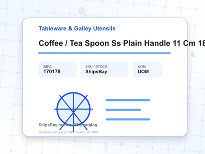 Coffee / Tea Spoon Ss Plain Handle 11 Cm 18/0 - Tableware & Galley Utensils - IMPA 170178