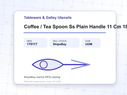 Coffee / Tea Spoon Ss Plain Handle 11 Cm 18/0 - Tableware & Galley Utensils - IMPA 170117