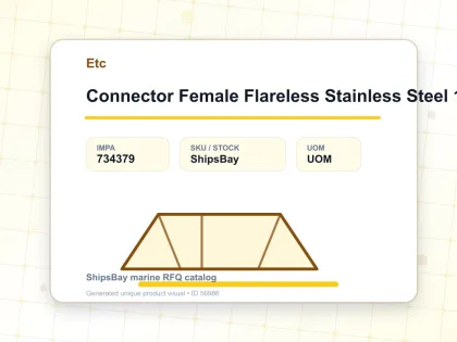 Connector Female Flareless Stainless Steel 10 Mm X 3/8″ - Etc - IMPA 734379