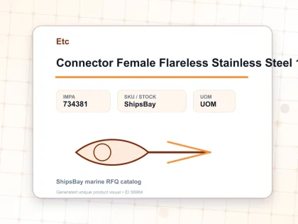 Connector Female Flareless Stainless Steel 12 Mm X 1/4″ - Etc - IMPA 734381