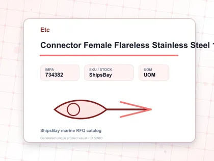 Connector Female Flareless Stainless Steel 12 Mm X 3/8″ - Etc - IMPA 734382