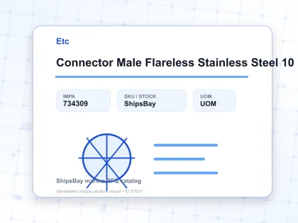 Connector Male Flareless Stainless Steel 10 Mm X 1/4″ - Etc - IMPA 734309