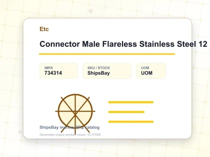 Connector Male Flareless Stainless Steel 12 Mm X 1/2″ - Etc - IMPA 734314