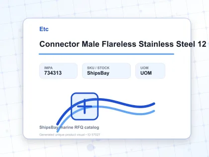 Connector Male Flareless Stainless Steel 12 Mm X 3/8″ - Etc - IMPA 734313