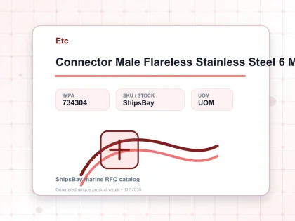 Connector Male Flareless Stainless Steel 6 Mm X 1/2″ - Etc - IMPA 734304