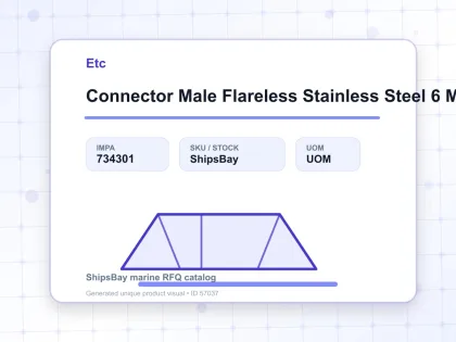 Connector Male Flareless Stainless Steel 6 Mm X 1/8″ - Etc - IMPA 734301