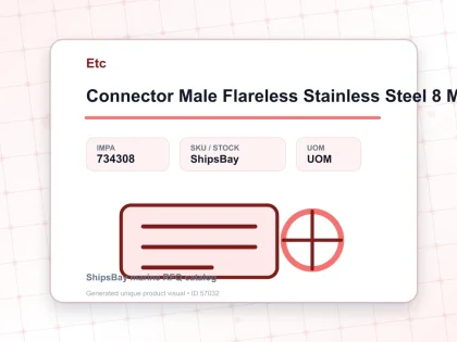 Connector Male Flareless Stainless Steel 8 Mm X 1/2″ - Etc - IMPA 734308