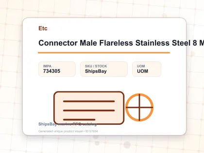 Connector Male Flareless Stainless Steel 8 Mm X 1/8″ - Etc - IMPA 734305