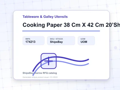 Cooking Paper 38 Cm X 42 Cm 20’Sht - Tableware & Galley Utensils - IMPA 174213