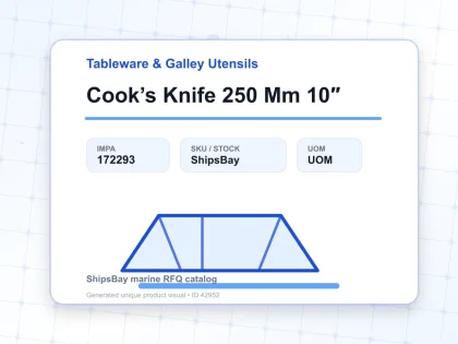 Cook’s Knife 250 Mm 10″ - Tableware & Galley Utensils - IMPA 172293