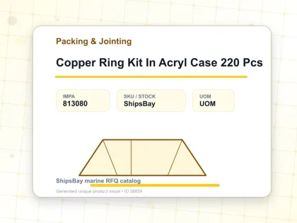Copper Ring Kit In Acryl Case 220 Pcs - Packing & Jointing - IMPA 813080