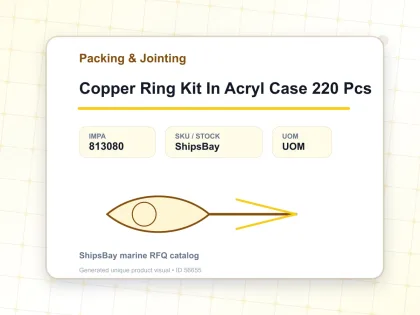 Copper Ring Kit In Acryl Case 220 Pcs - Packing & Jointing - IMPA 813080