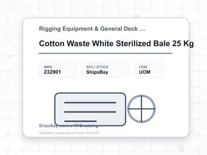 Cotton Waste White Sterilized Bale 25 Kg - Rigging Equipment & General Deck Items - IMPA 232901