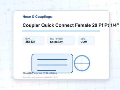Coupler Quick Connect Female 20 Pf Pt 1/4″ Steel Sempo - Hose & Couplings - IMPA 351431