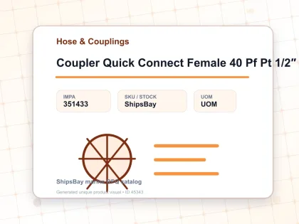 Coupler Quick Connect Female 40 Pf Pt 1/2″ Steel Sempo - Hose & Couplings - IMPA 351433