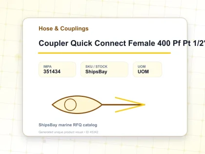 Coupler Quick Connect Female 400 Pf Pt 1/2″ Steel Sempo - Hose & Couplings - IMPA 351434