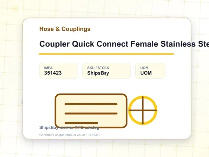 Coupler Quick Connect Female Stainless Steel 40 Sf Pt 1/2″ Sempo - Hose & Couplings - IMPA 351423
