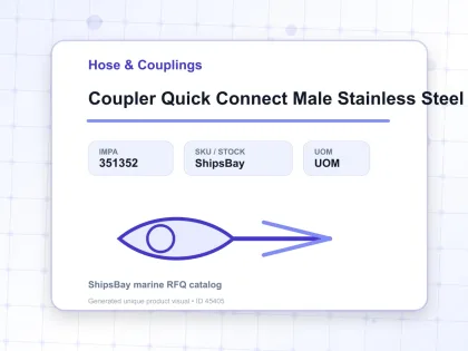 Coupler Quick Connect Male Stainless Steel 20 Pm Pt 1/4″ Sempo - Hose & Couplings - IMPA 351352