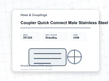 Coupler Quick Connect Male Stainless Steel 40 Sm Pt 1/2″ Sempo - Hose & Couplings - IMPA 351324