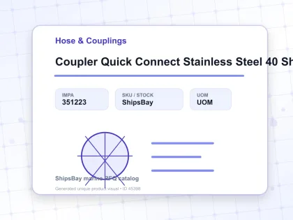 Coupler Quick Connect Stainless Steel 40 Sh Pt 1/2″ Sempo - Hose & Couplings - IMPA 351223