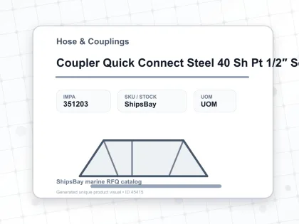 Coupler Quick Connect Steel 40 Sh Pt 1/2″ Sempo - Hose & Couplings - IMPA 351203
