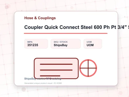 Coupler Quick Connect Steel 600 Ph Pt 3/4″ Sempo - Hose & Couplings - IMPA 351235
