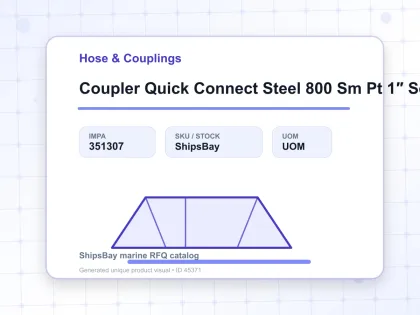 Coupler Quick Connect Steel 800 Sm Pt 1″ Sempo - Hose & Couplings - IMPA 351307