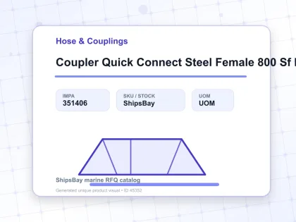 Coupler Quick Connect Steel Female 800 Sf Pt 1″ Sempo - Hose & Couplings - IMPA 351406