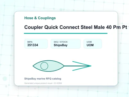 Coupler Quick Connect Steel Male 40 Pm Pt 1/2″ Sempo - Hose & Couplings - IMPA 351334