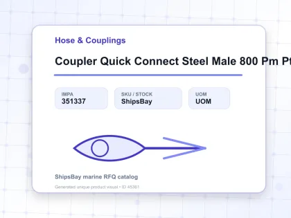 Coupler Quick Connect Steel Male 800 Pm Pt 1″ Sempo - Hose & Couplings - IMPA 351337