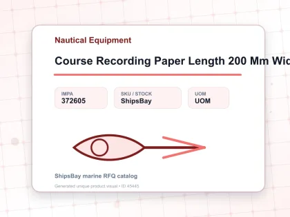 Course Recording Paper Length 200 Mm Width 75 Mm Height 25 Mm - Nautical Equipment - IMPA 372605