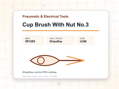 Cup Brush With Nut No.3 - Pneumatic & Electrical Tools - IMPA 591265