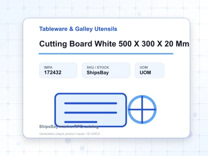 Cutting Board White 500 X 300 X 20 Mm - Tableware & Galley Utensils - IMPA 172432