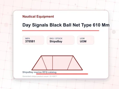 Day Signals Black Ball Net Type 610 Mm - Nautical Equipment - IMPA 370581