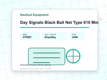 Day Signals Black Ball Net Type 610 Mm - Nautical Equipment - IMPA 370581