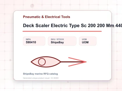 Deck Scaler Electric Type Sc 200 200 Mm 440V - Pneumatic & Electrical Tools - IMPA 590410