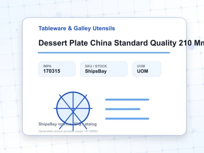 Dessert Plate China Standard Quality 210 Mm - Tableware & Galley Utensils - IMPA 170315