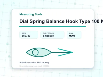 Dial Spring Balance Hook Type 100 Kg - Measuring Tools - IMPA 650753
