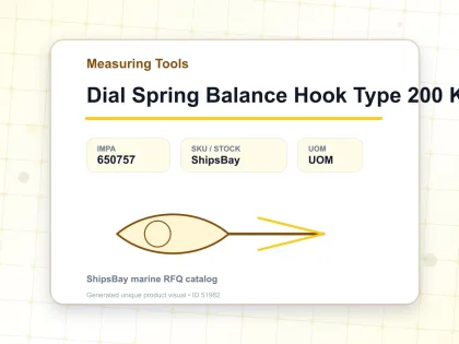 Dial Spring Balance Hook Type 200 Kg - Measuring Tools - IMPA 650757