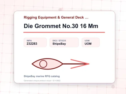 Die Grommet No.30 16 Mm - Rigging Equipment & General Deck Items - IMPA 232283