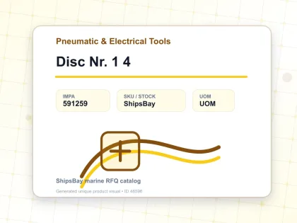 Disc Nr. 1 4 - Pneumatic & Electrical Tools - IMPA 591259