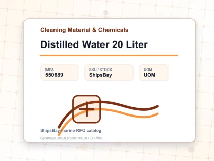 Distilled Water 20 Liter - Cleaning Material & Chemicals - IMPA 550689