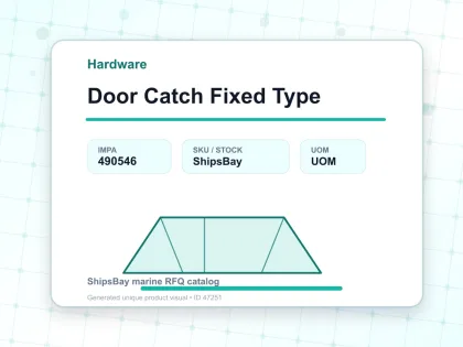 Door Catch Fixed Type - Hardware - IMPA 490546